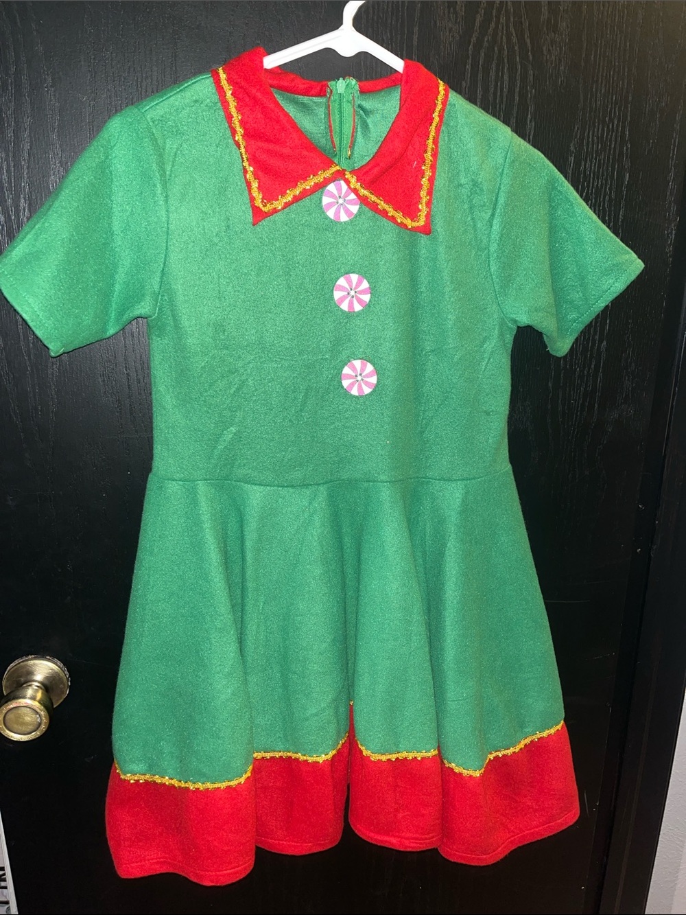 Holiday Elf Dress for Kids - Green and Red